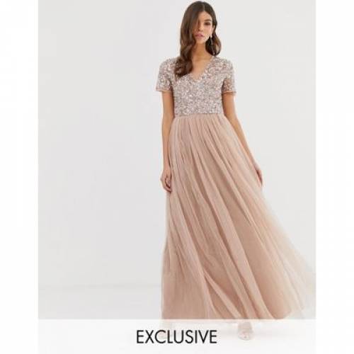 maya taupe blush dress