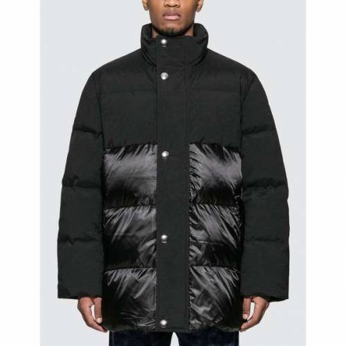 Acne Studios ダウン Acne 黒 ダウン ブラック Black Acne コート Studios Contrast Panel Down Coat メンズファッション コート ジャケット スニケスファッションブランド カジュアル ファッション ジャケット パーカー ベスト
