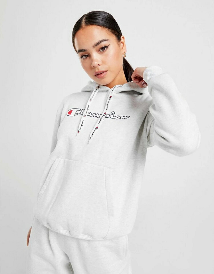 今季ブランド のチャンピオン トップス 灰色 Hoodie Champion Champion チャンピオン チャンピオン ロゴ ロゴ グレ Champion 灰色 チャンピオン パーカー グレ Logo Champion Logo トップス Boyfriend Hoodie Grey レディースファッション トップス パーカー