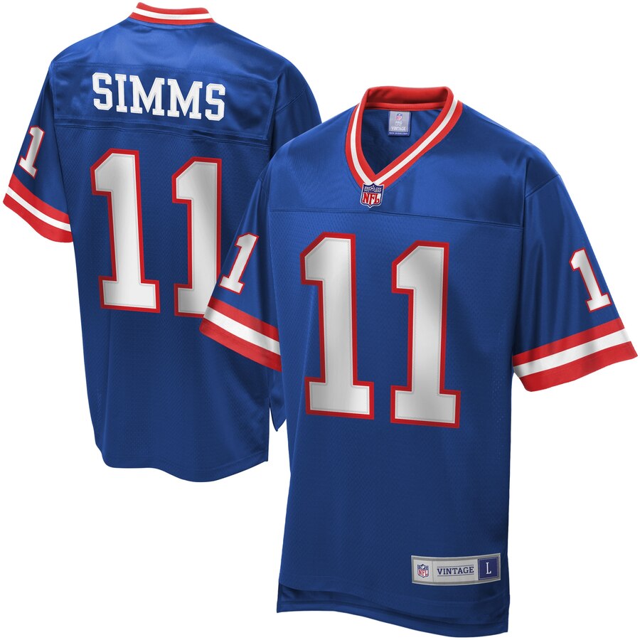 格安人気 のpro Nfl Nfl Line ジャイアンツ York ジュニア Giants Mens プロ Simms プロ New Phil Retired Player Jersey スポーツ アウトドア アメリカンフットボール 送料無料 スニーカーケース 店スポーツブランド アメリカン フットボール トップス 半袖