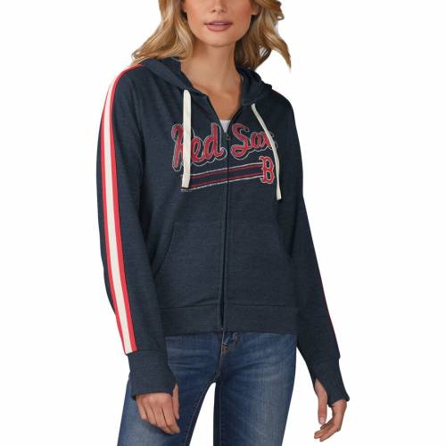 Touch By Alyssa Milano 赤 Boston タッチ ボストン 赤 レッド Sox レディース 紺 ネイビー Womens Red Navy Touch By Alyssa Milano Boston Sox Conference Fullzip Hoodie レディースファッション トップス パーカー スニケススポーツブランド カジュアル