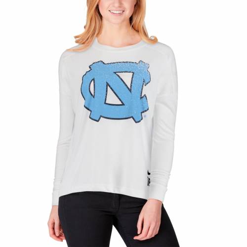 ナイキ Nike ノース カロライナ カロライナ Carolina レディース パフォーマンス ナイキ スリーブ Tシャツ Tシャツ 白 ホワイト Womens Sleeve White Nike North Carolina Tar Heels Performance Long Tshirt レディースファッション トップス スニケススポーツ