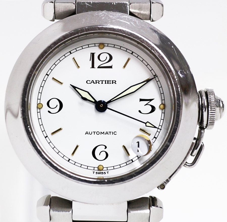 時計 Cartier カルティエ ロンジン パシャc 自動巻き デイト 防水100m 稼働品 中古 腕時計 自動巻き 中古 Johsocartier カルティエ