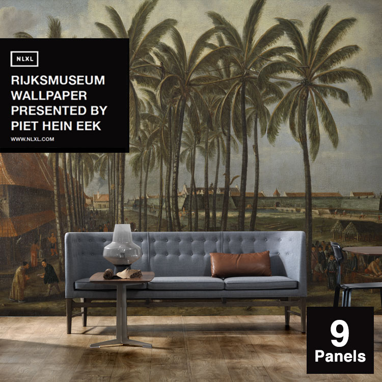 輸入壁紙 オランダ製 Nlxl Rijksmuseum Wallpaper Presented By Piet Hein はがせる壁紙 Eek 通販 Castle Of Batavia Rks 04 9パネルセット 1セット 438 3cm 300cm 単位で販売 フリース 不織布 海外取り寄せ商品 壁紙屋本舗 カベガミヤホンポ玄関 キッチン