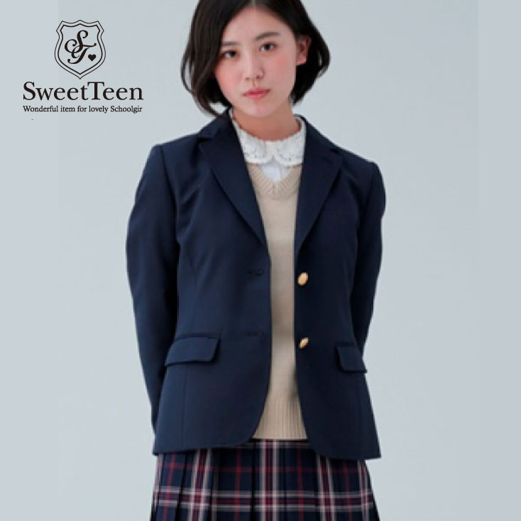 限定特価 の制服 ブレザー マスク 女子 カンコー学生服 ネイビー スクールコート スクールブレザー ジャケット ジャケット St117レディースファッション なんちゃって制服 レディス カンコー Sweetteen スイートティーン St117柔らかいの