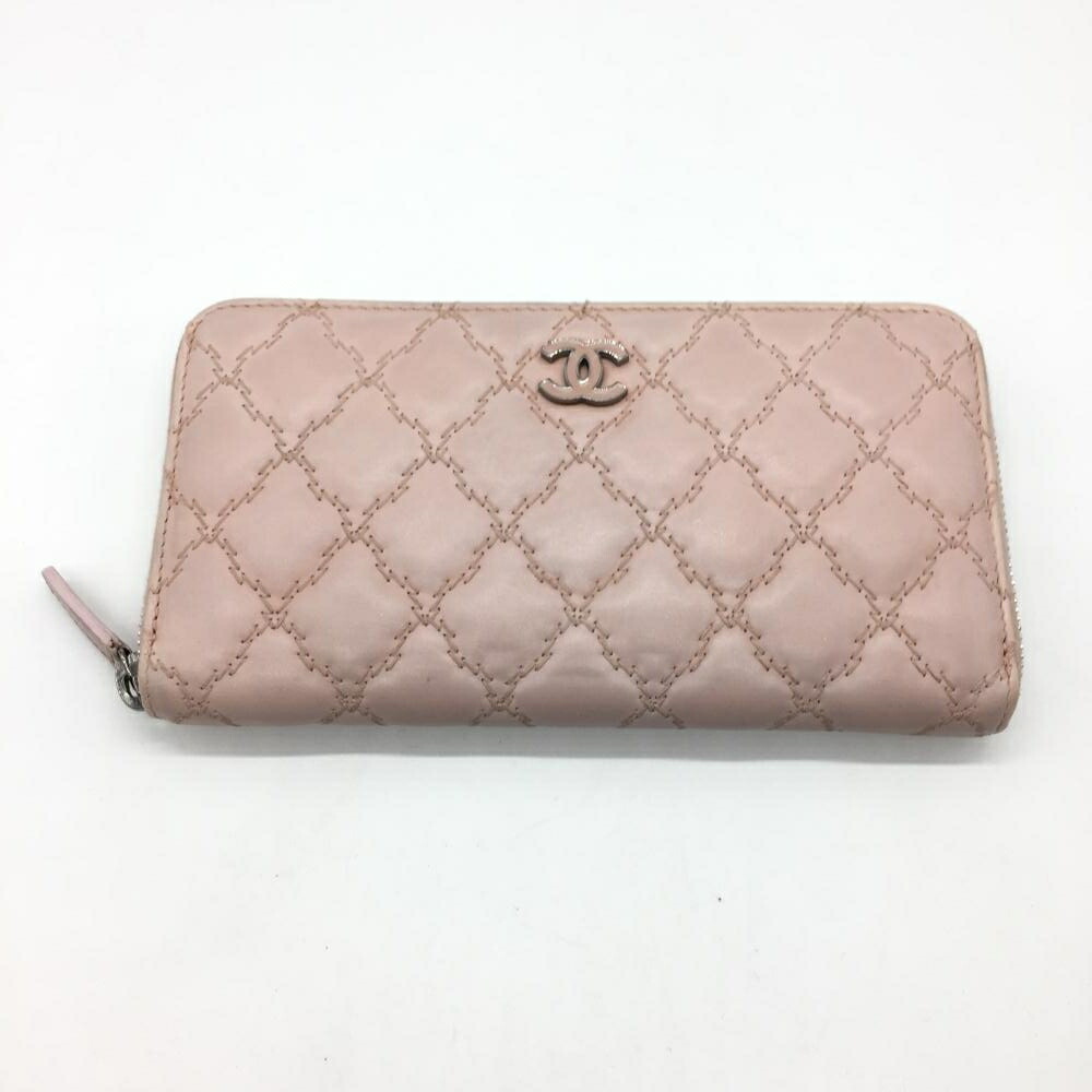 長財布 箱 ラウンドファスナー ピンク系 ウルトラステッチ シャネル 財布 ケース Chanel カーフスキン 番台 ココマーク レディース 箱 管理rm16 かんてい局名古屋錦三丁目 緑店この商品はかんてい局名古屋緑店から発送いたします 番台