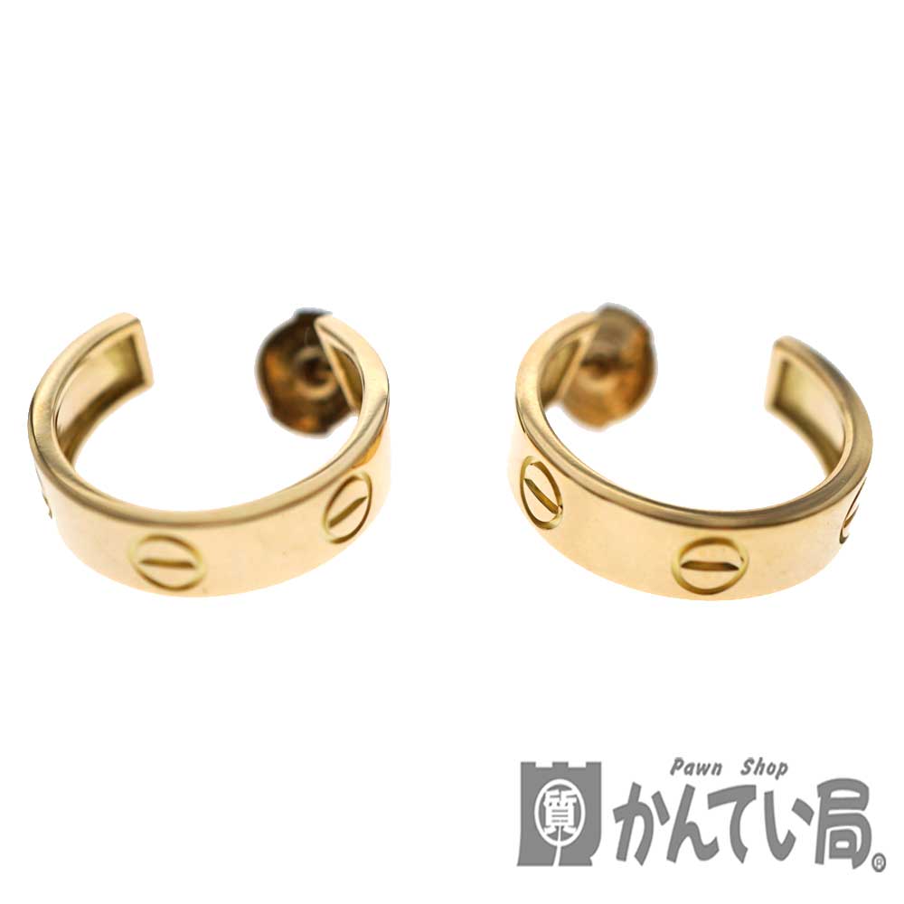 Cartier カルティエ K18yg ラブピアス 耳飾り K18yg 中古 18金 イエローゴールド Gold アクセサリー レディースジュエリー アクセサリー ジュエリー レディース 中古 Used 9 質屋かんてい局北名古屋店 N 3743