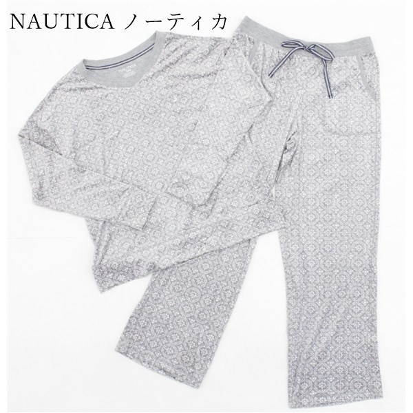 楽天市場送料無料 アウトレット NAUTICA ノーティカ レディース ルームウェア 2PC スリープウェアセット パジャマ 秋冬