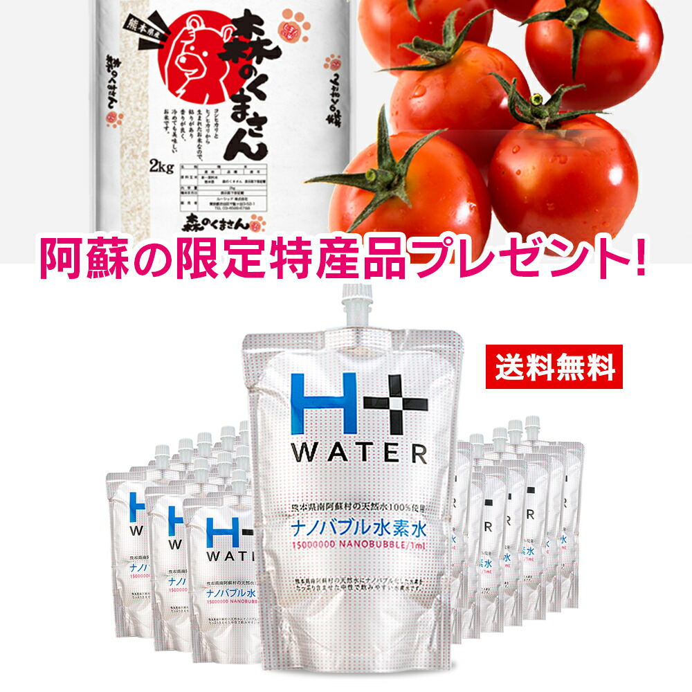 送料無料 選べる豪華特産品プレゼント 南asoの水素水 330ml H Water 60本入 H Water 60本 パウチ ペット 水 ミネラルウォーター 天然水 シリカ 軟水 330ml 南阿蘇の水素水 H Water ナノ水素水 ケイ素 熊本 サプリ 軟水 美容 からだケアショップ Karadacare