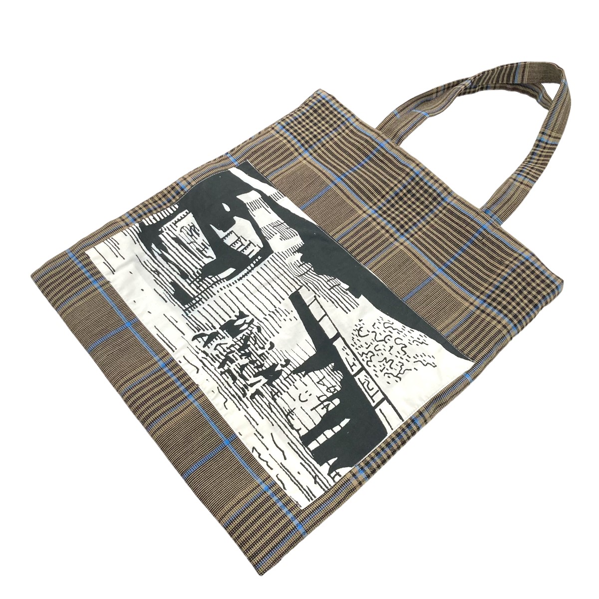 Stella Mccartneybrown Checked Shopper Bag