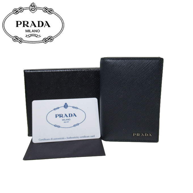 プラダ アウトレット Prada カードケース Alpha 2mc945 サンアルファ サフィアーノ コーチ メタルロゴ カード入れ Saffiano Bicolo Baltico Mercuri メンズ