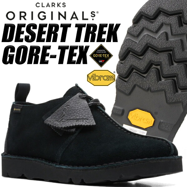 Clarks Desert Trek Gore Tex Black Suede Fit G