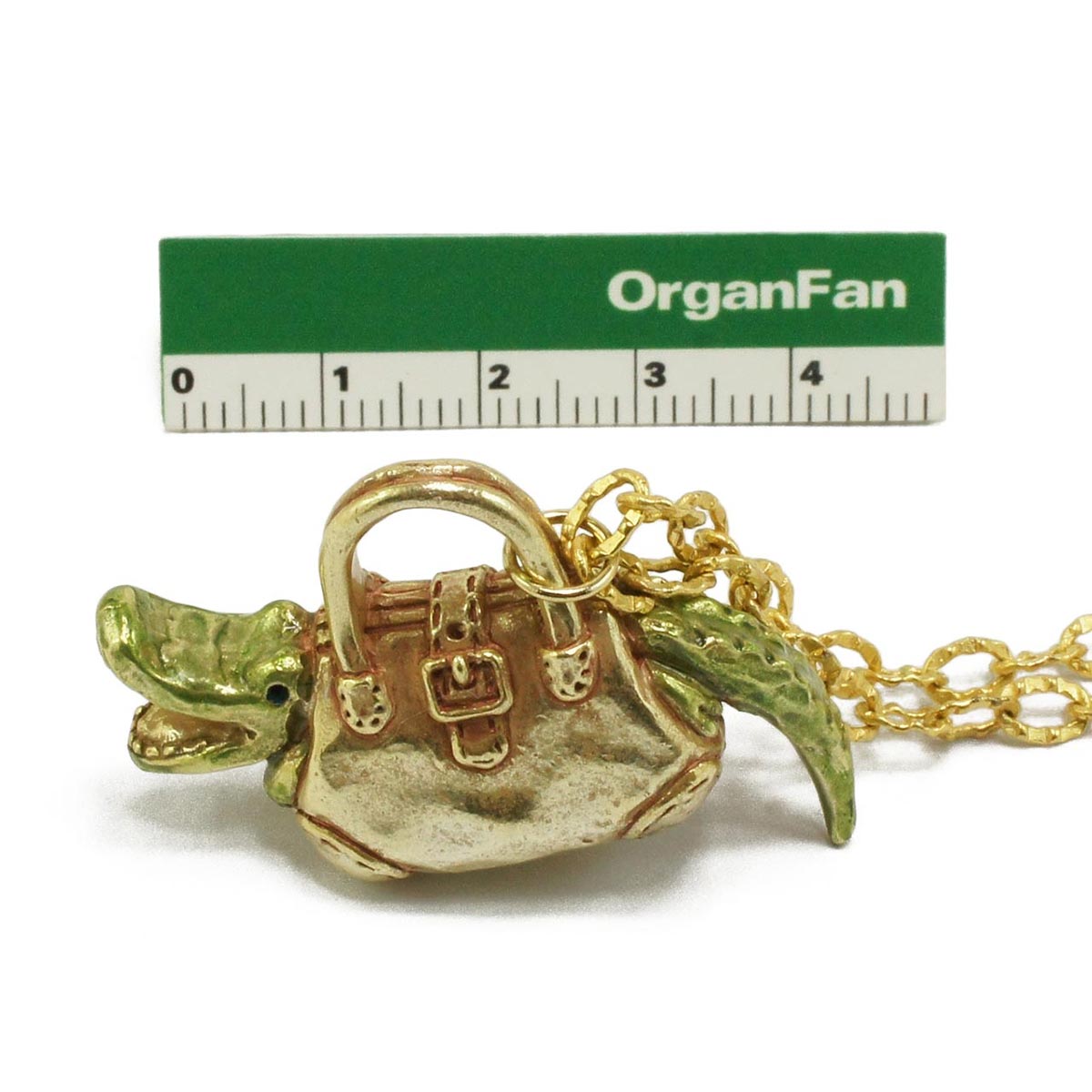 a crocodile bag necklace: organfan (organ fan) palnart poc (パル