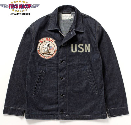 Toys Mccoy Tmj U S Navy Denim Utility Jacket Snoopy