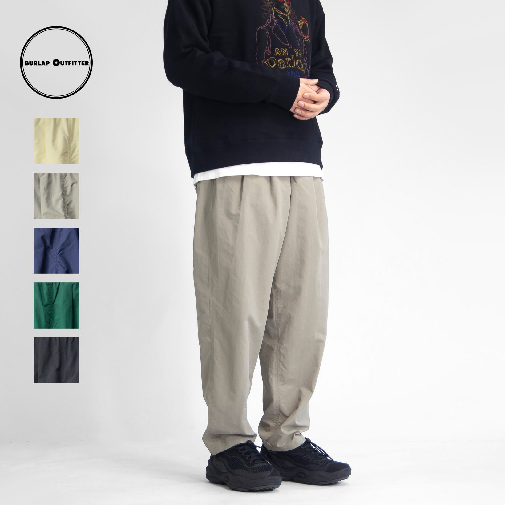 楽天市場BURLAP OUTFITTER バーラップアウトフィッター TRACK PANT SUPPLEXナイロン イージーパンツ メンズ