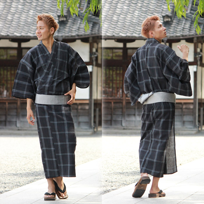 上大人绅士男性浴衣2018新作品日式服装和服浴衣夏日大狂欢烟火大会