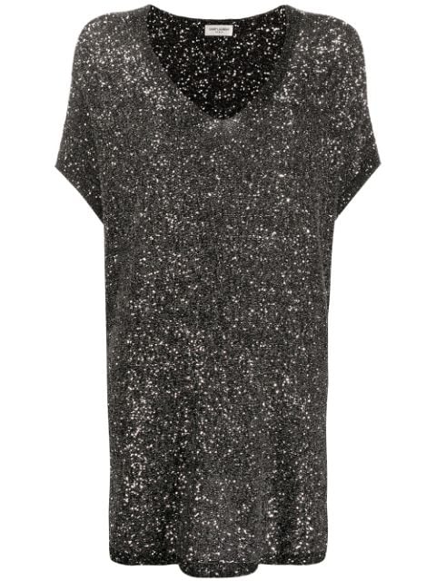 イヴ サンローラン ドレス ワンピース ワンピース パーティドレス レディース Saint Shift Laurent Sequinned Shift Dress Everyone s店