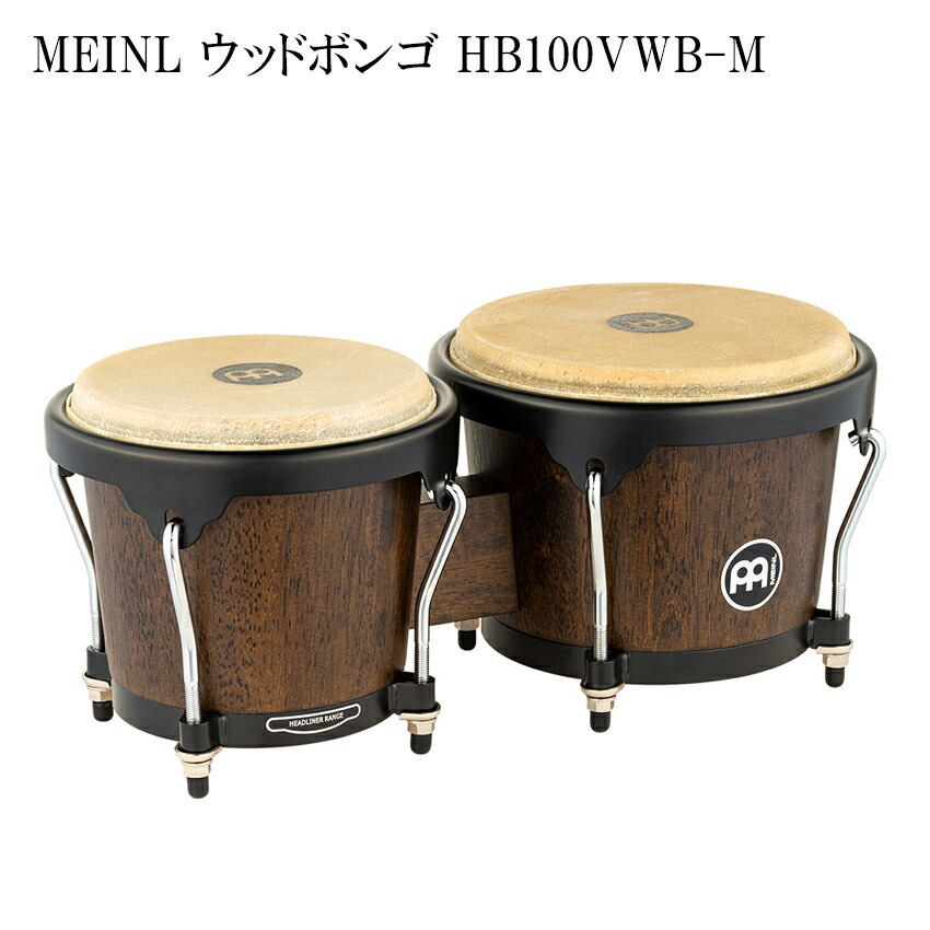 楽天市場MEINL HB100VWB M Headliner Designer Series Wood Bongo マイネル ボンゴ楽器