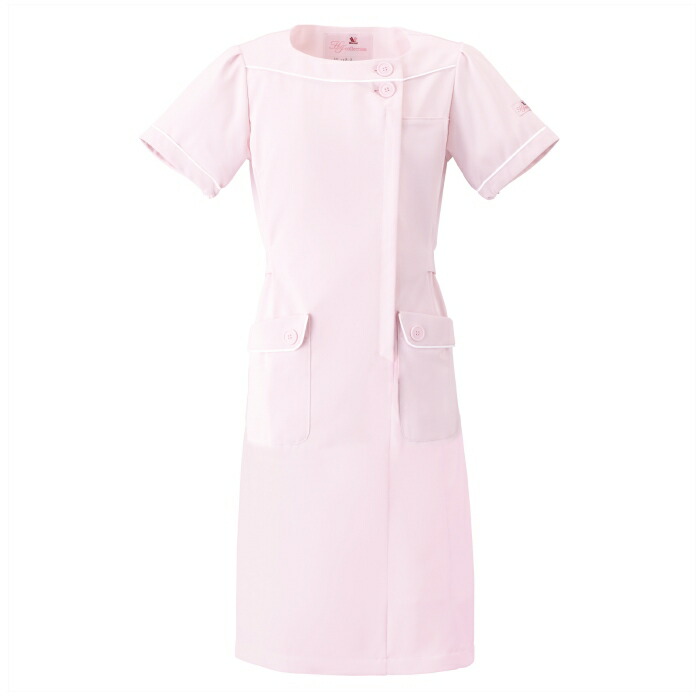 ワコールhiコレクション ナースウェア フォーク Folk ストレッチ素材 福祉 介護 医療 白衣 看護婦 看護師 薬局衣 ワンピース Hi108 3 ピンク 仕事着 ミドリ安全 店 シルエットの美しさが輝くスタイリッシュウェア ストレッチ素材