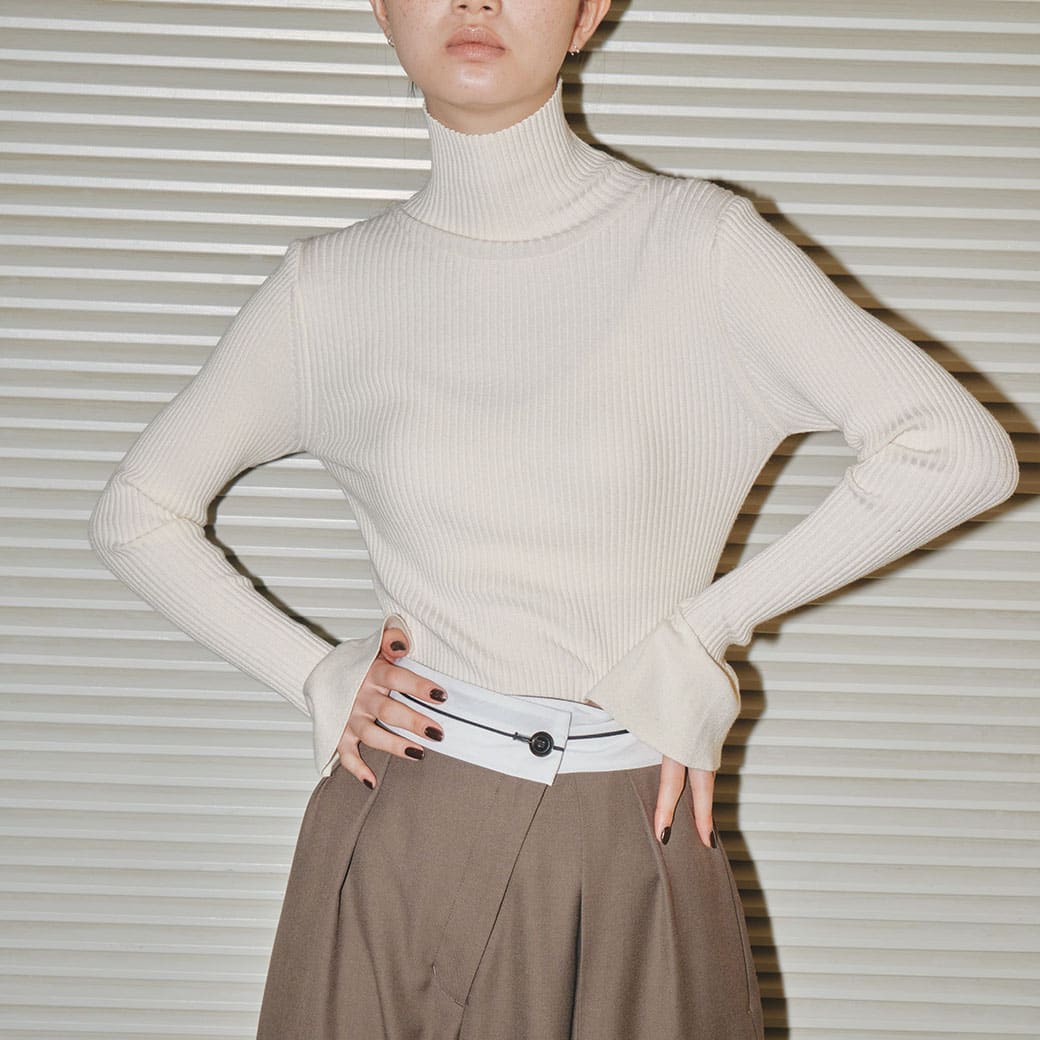 楽天市場SALE20 OFF TODAYFUL トゥデイフル Flarecuffs Rib Knit フレアカフスリブニット