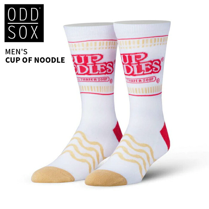 楽天市場割引クーポン配布中 ODD SOX オッドソックス ソックス 靴下 CUP OF NOODLE CREW SOCKS