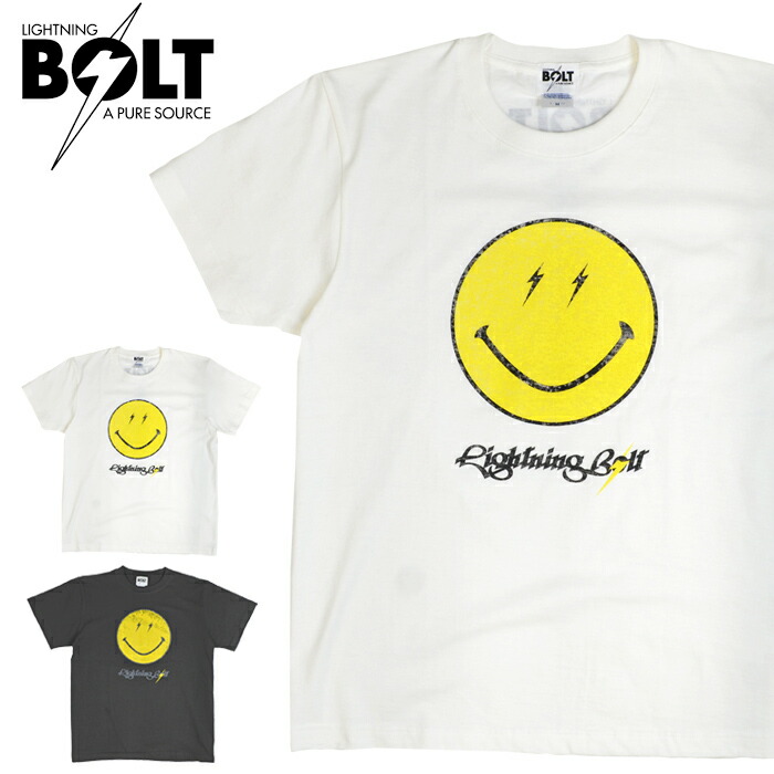 楽天市場割引クーポン配布中 LIGHTNING BOLT ライトニングボルト Tシャツ スマイリーフェイス TEE 半袖