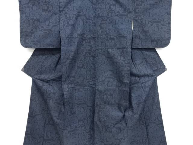 霞に樹木模様織出本場泥大島紬着物アンサンブル 5マルキ リサイクル 着物 和服 中古 Kimono Shinei ２号店 合計3980円以上の購入で送料無料