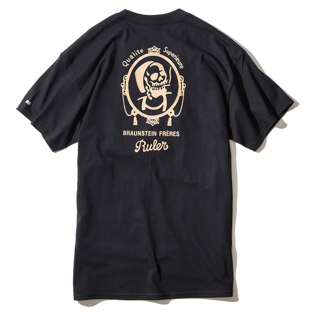 bluntleague,rugbyleague ruler(尺)blunt pocket tee t恤人短袖街道名牌18夏天有棉100%口袋的