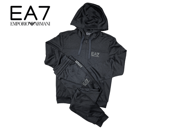 Ea7 エンポリオ アルマーニ 6zpv54 ジャージ上下セット Ea7 Emporio アルマーニ Armani Grey 6zpv54 Pjg5z 3909 Dark Grey Ea7 ロゴマーク入り ダークグレー系 メンズ パーカー ジャージ セットアップ トラックスーツ メンズlサイズ ペルレイ アルマーニ トラックスーツ