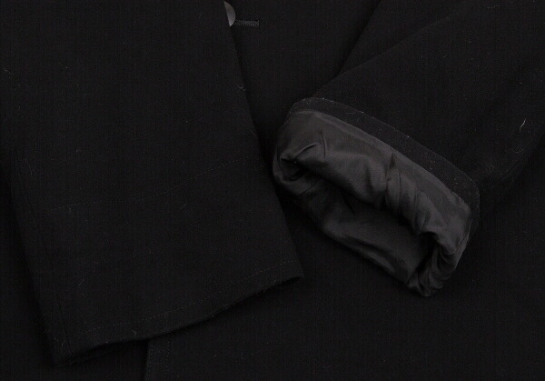 yojiyamamotopuruomu yohji yamamoto pour homme起毛棉布双短大衣黑4
