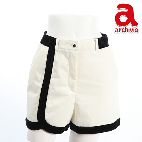 40 Off Archivio 洋服 アルチビオ レディース ショート パンツ ショート 秋冬 A秋冬モデル バイカラー 中古クラブ ショートパンツ 18 ボトムス M サイズ パワーゴルフ Powergolf あす楽対応商品 シンプルだけとバイカラーが目をひくアイテム 寒い冬も