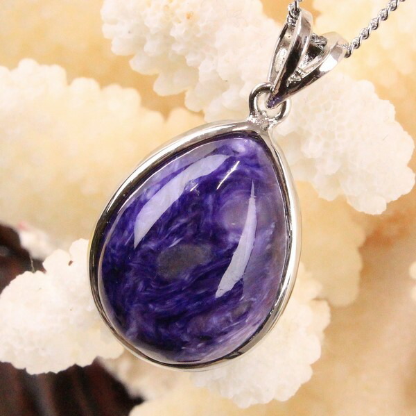 チャロアイト ペンダント チャロ石 Charoite チャロアイト ネックレス Necklace 魔除け 天然石 首飾り ネックレス ペンダント ネックレス Pendant 首輪 メンズ Mens レディース Ladies 天然石 海外直輸入価格 チャロアイト パワーストーン 天然石 Lulu House 特選 高