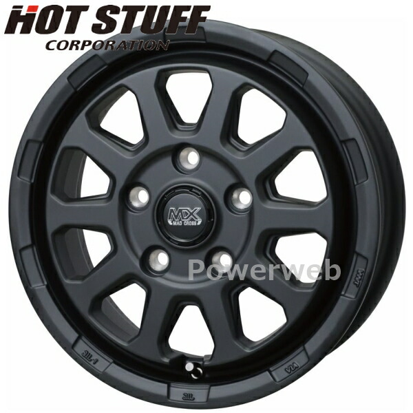 楽天市場 ホイール 本 単品 MAD CROSS RANGER インチ J PCD 穴数 インセット マットブラック マッド クロス レンジャー HOT