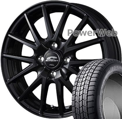 Ice Navi 7 Powerweb 165 65r13 Thule タイヤ 77q Goodyear Schneider Sq27 Mid メタリックブラック 13 4 0 100 4h 43 スタッドレス ホイールセット Powerweb 送料無料 アトレーワゴン等に