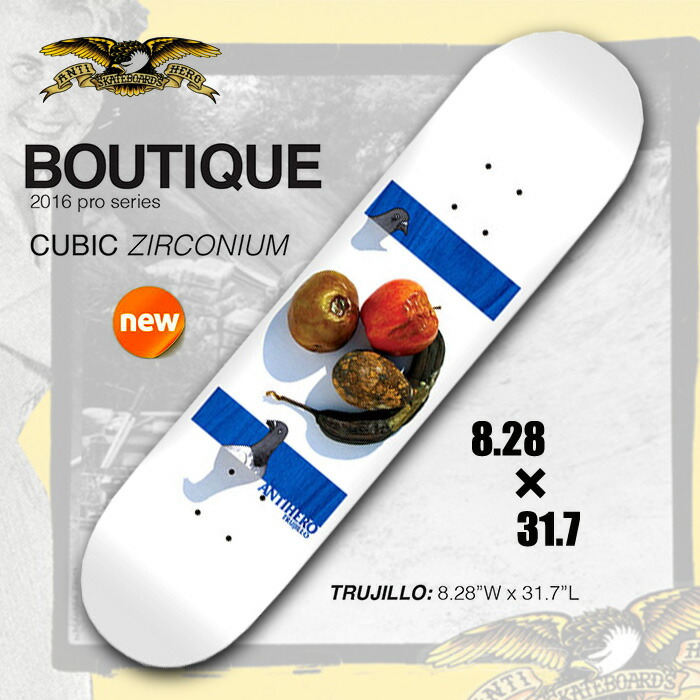 デッキ 東京 Anti Boutique X ウィール Hero アンタイヒーロー Trujillo 8 28 31 7 スケボー アンチヒーロー 国内正規品 送料無料 プロショップ Rbs人気のantihero 最新モデル