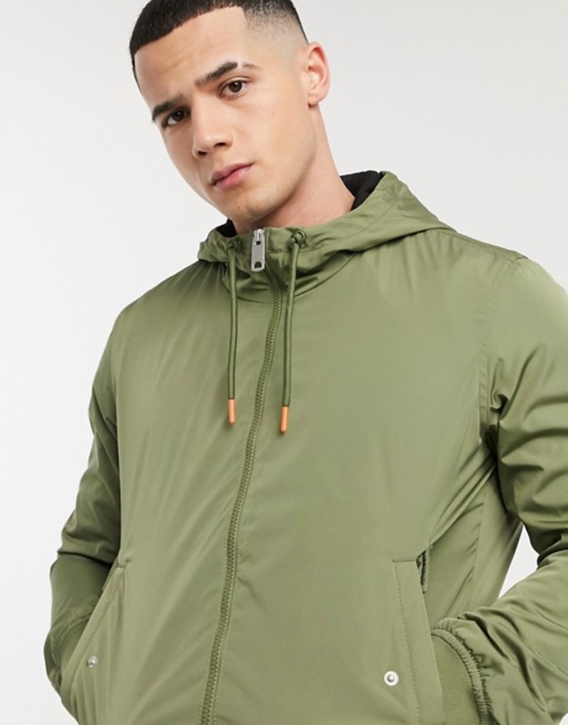 Green Revida Khaki エスプリ Esprit With ジャケット ブルゾン In 店送料無料 Khaki Jacket アウター Hood アウター ジャケット ブルゾン With Green メンズ サイズ交換無料 エスプリ Hood メンズ Windbreaker