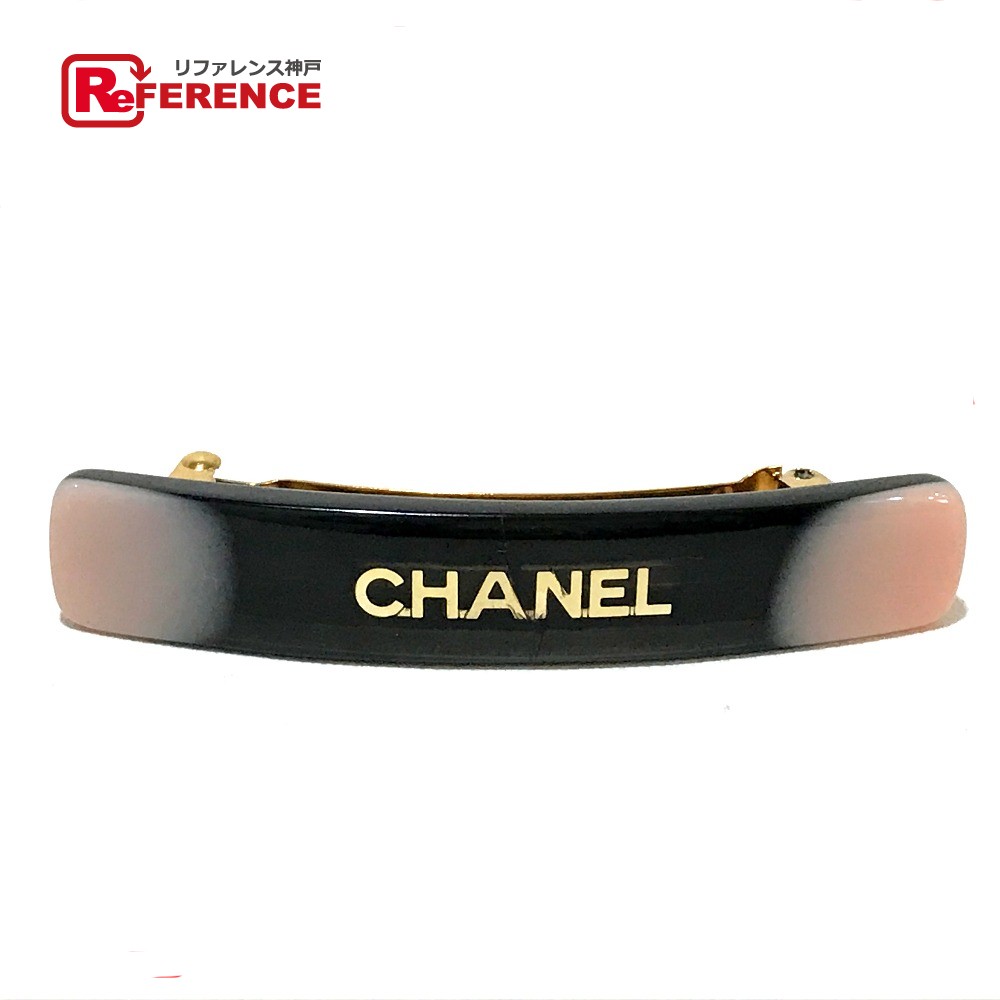 Chanel 財布 シャネル ヘアアクセサリー ロゴ 新品 01a Supreme バレッタ プラスチック ブラック レディース 中古 ブランドショップ リファレンスchanel シャネル バレッタ あす楽対応 楽ギフ 包装