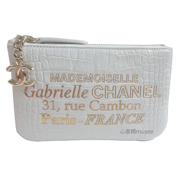 店舗良い人気殺到 新品 Chanel エルメス バーキン 19 aw B002 ペイパル対応 5 還元6 30 火 23 59注文迄 海外配送可能 ポーチ リボン スモール シャネル カードケース Ap0390 箱 ラッピング クロコダイル エンボス ホワイト 白 ゴールド 心斎橋ミュゼ