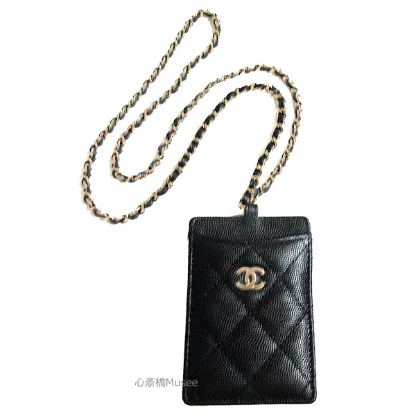 新品値引きする キャッシュレス5 還元対象 新品 Chanel シャネル クルーズ クラシック チェーン シャネル カードケース チェーン付パスケース 黒 Y ヴィトン 財布 Ap1044 Y 箱 リボン ラッピング ゴールド Chanel cruise Classic Chain Card Case