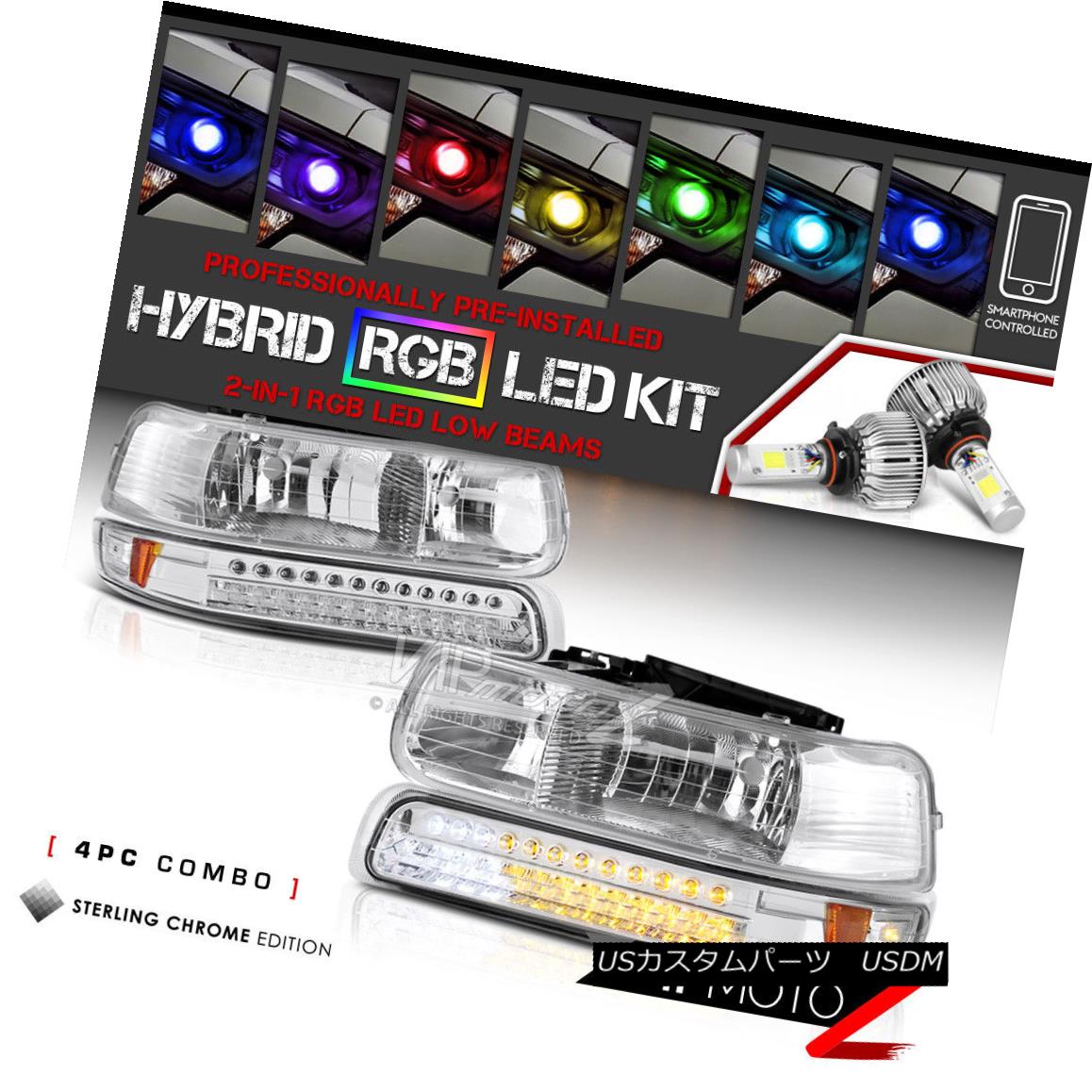 大特価 ヘッドライト Color Strobe Led Pickup Low Beam 99 02 99 02 Chevy パーツ Silverado Pickup Truck Headlights Signal カラーストロボledロービーム 99 02シボレーシルバラードピックアップトラックヘッドライト シグ Wbr Nal World倉庫 店車用品