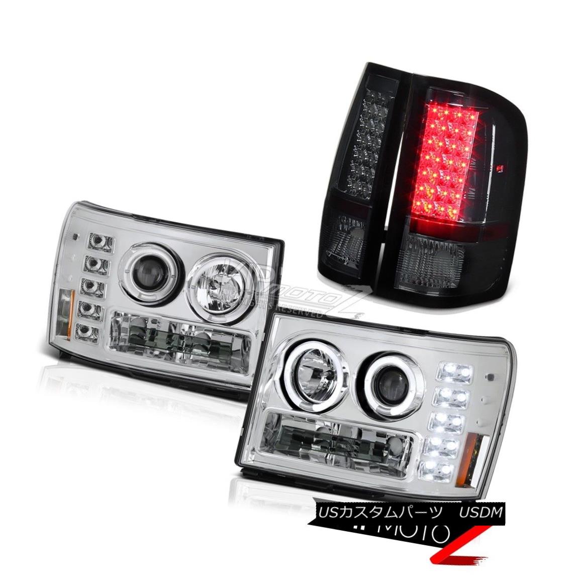 ヘッドライト Gmc Sierra 08 14 Taillamps 6 6l 08 14 Denali Angel Eye Gmc Projector Headlights Smoked Led Taillamps Gmc Sierra 08 14 6 6lデナリエンジェルアイプロジェクターヘッドライトスモークledタイルランプ World倉庫 店車用品 バイク用品 車用品