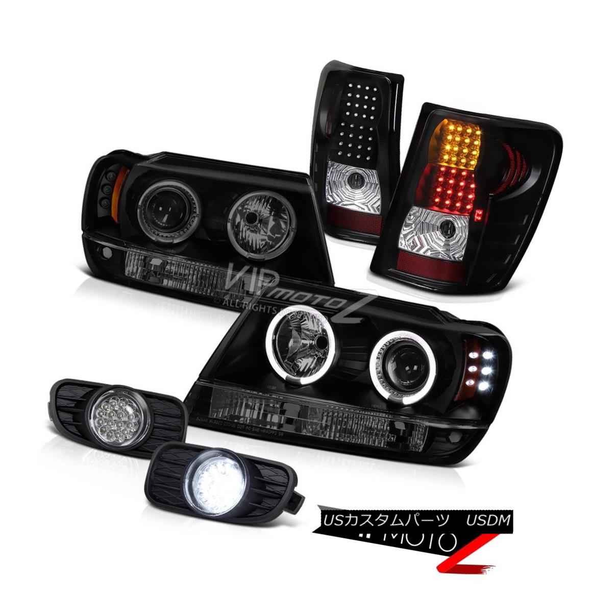 ヘッドライト 1999 03 Jeep パーツ Grand Cherokee Wj Fog Black ヘッドライト Led Tail Lights Fog Angel Eye Headlights 1999 03ジープグランドチェロキーwjブラックledテールライトフォグ エンジェルアイヘッドライト World倉庫 店車用品 バイク用品 車用品