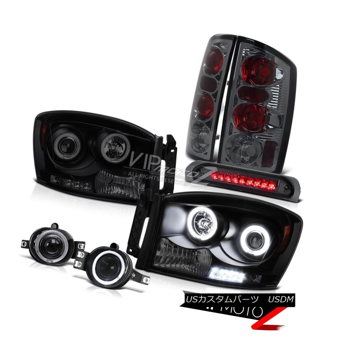 ヘッドライト Dodge Ram Headlight Sinister Black Ccfl Sinister Halo ライト ランプ Ccfl Led Foglights Top Mount Brake Lamps ダッジラムヘッドライトシニスターブラックccflハローledフォグライトトップマウントブレーキランプ World倉庫 店車用品 バイク用品 車