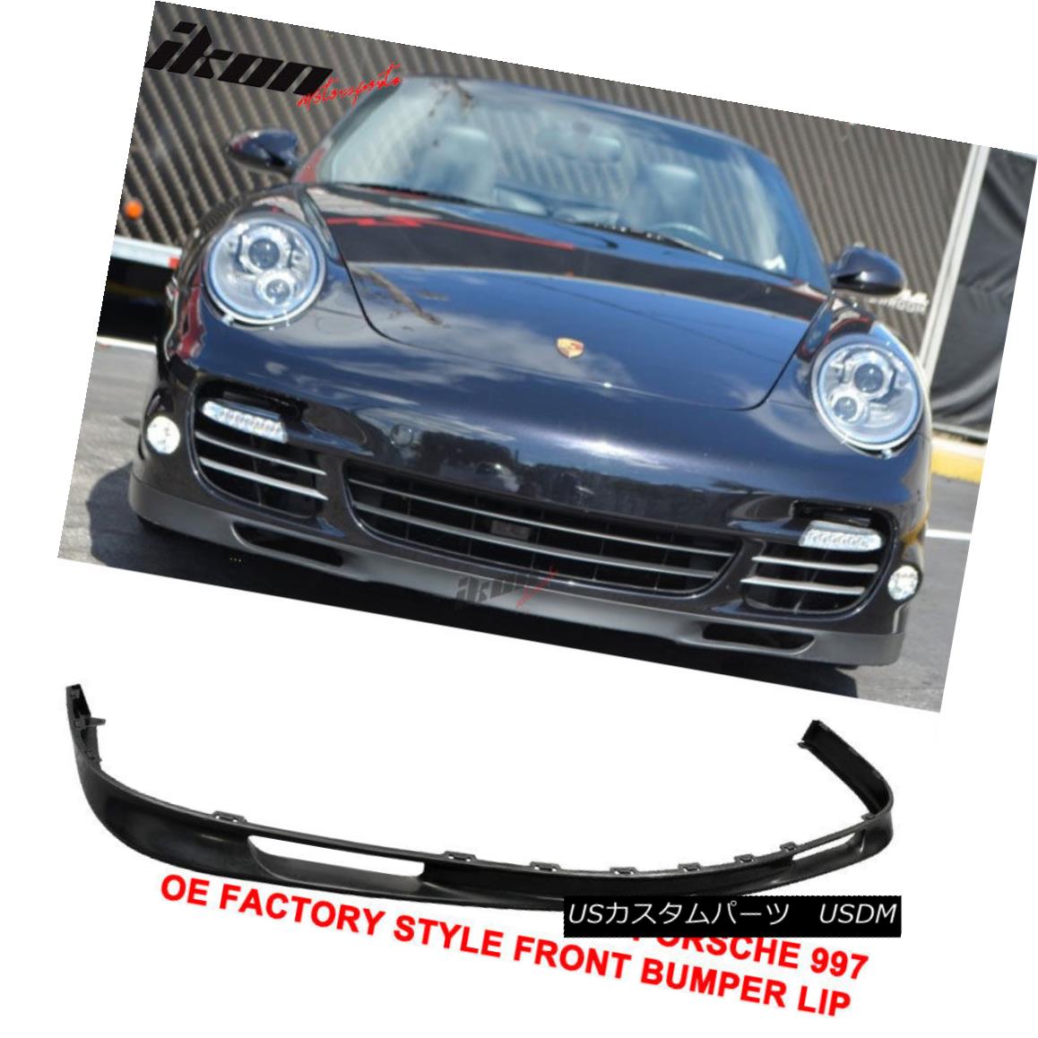 Fits 06-12 Porsche 997 OE Factory Style Front Bumper Lip Unpainted Urethane PU