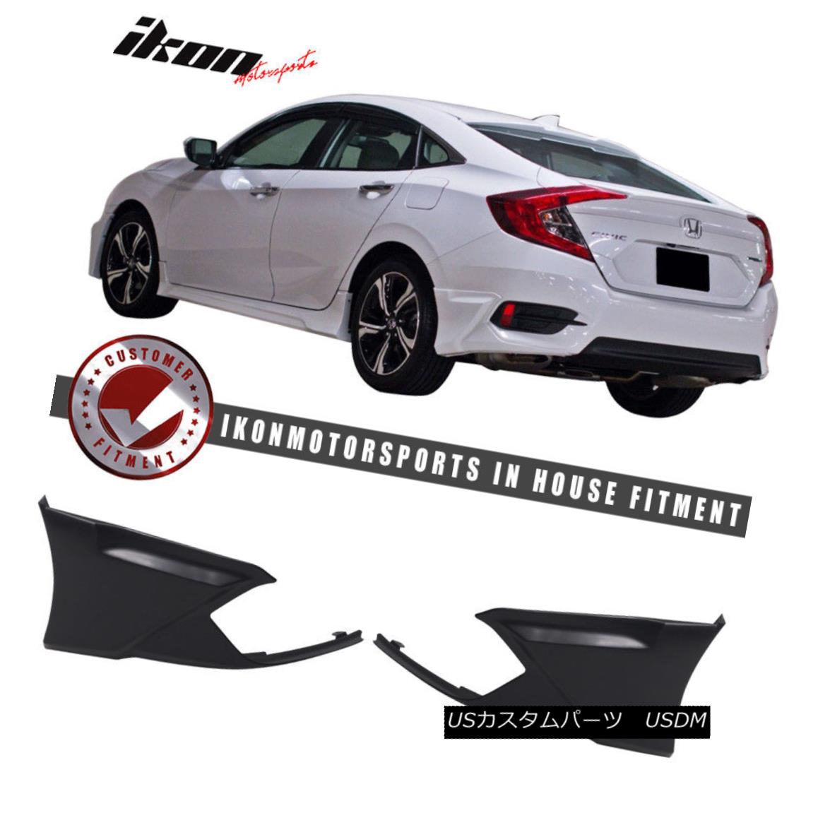 エアロパーツ Coupe Civic Special Deal 車用品 Splitter Fits Hf P 16 18 Civic Modulo Sedan Coupe 16 18 Special Bumper Hf P Modulo Rear Bumper Lip Splitter 特別割引 フィット16 18シビックセダンクーペhf Pモジュロリアバンパーリップスプリッター World倉庫