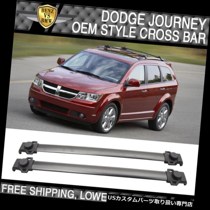 Fit For 09-17 Dodge Journey OE Style Roof Rack Cross Bar Crossbar Black Aluminum