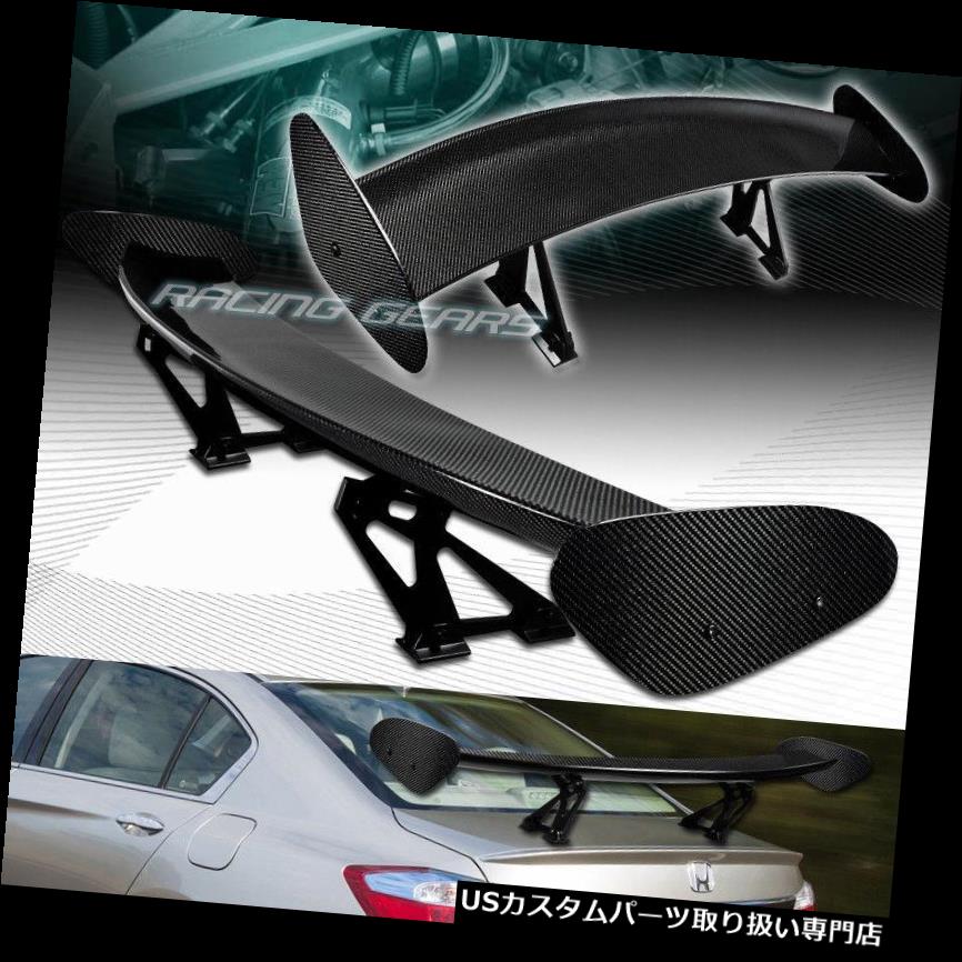 51/" Real Carbon Fiber Adjustable Rear Trunk GT Style Spoiler Wing Universal 6
