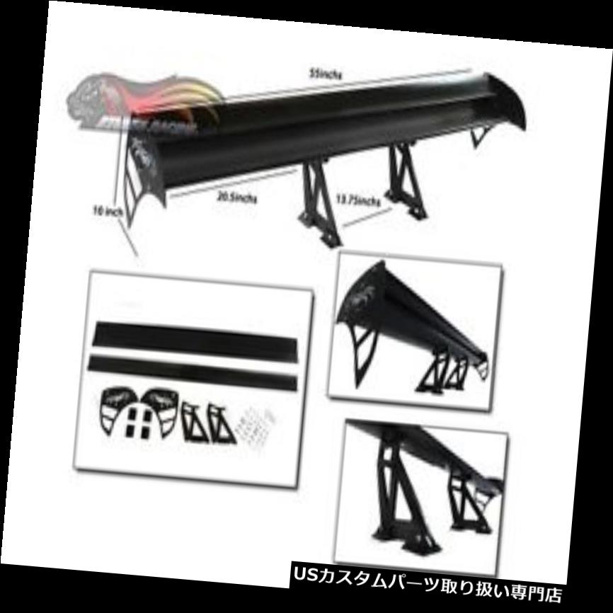 GT Wing Type S Racing Aluminum Adjustable Rear Spoiler BLACK For Mazda 2