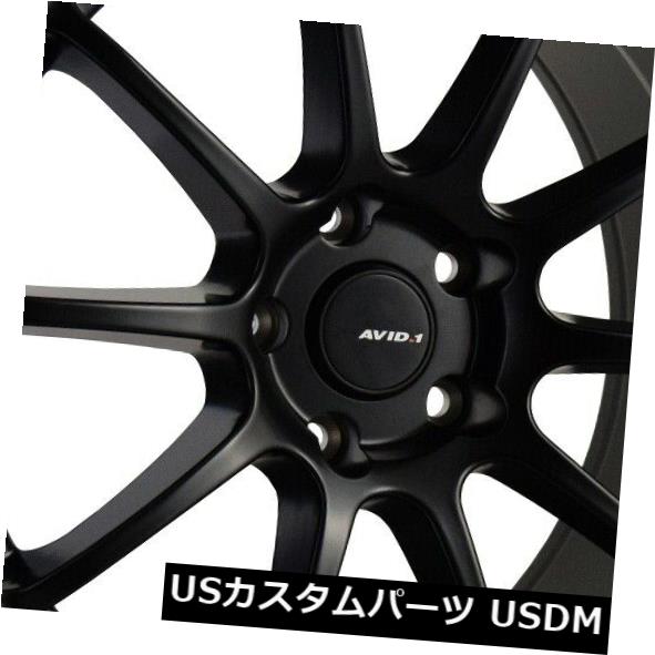 半額即出荷 の海外輸入ホイール 5x114 3 17x8 35 Avid 1 Av27 5x114 3マットブラックホイール 4個セット 車用品 17x8 35 Black Avid 1 Av27 5x114 3 Matte Black Wheels Set Of 4 激安