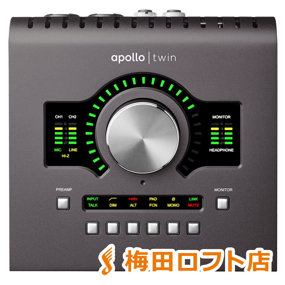 Universal サックス Audio Apollo Twin Mkii イヤホン Duo オーディオインターフェイス ヘッドホン ユニバーサルオーディオ 梅田ロフト店 国内正規品 島村楽器 クラシックなアナログサウンドと次世代のオーディオコンバージョン